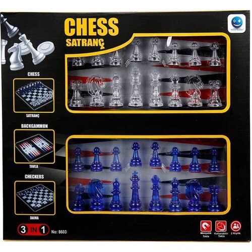 Smile games 3 'lü speelset magneet schaken-dammen-backgammon