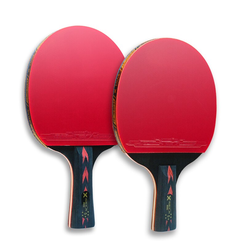 Huieson-Tabla de carbono de 5 estrellas conjunto de raqueta de tenis, potente pala de Ping Pong, bate de buen Control, ligero para adolescentes, entrenamiento, 2 uds.