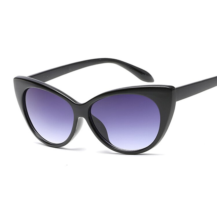 Cat eye zonnebril dames merk luxe zonnebrillen voor dames luipaard kleine tinten vrouwelijke dame: Dubbel grijs