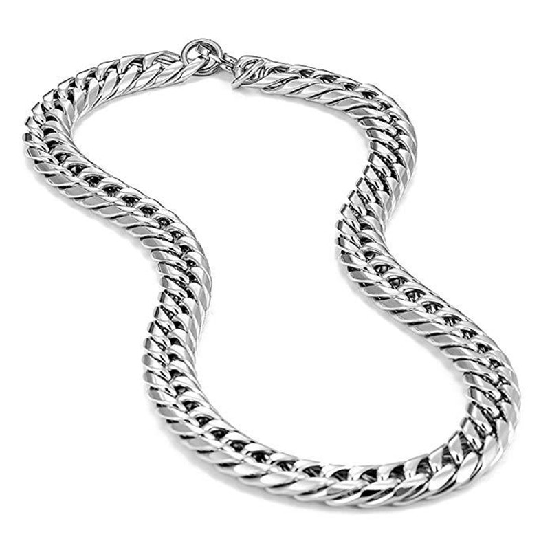 316L Stainless Steel Men Chain Necklace 10mm Wide Choker Chain Mens Jewellery Hip Hop Goth Accessories