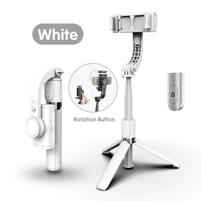 Handheld Gimbal Stabilizer Bluetooth Selfie Stick Anti-Shake Tripod Adjustable Selfie Stand For iPhone Android phone: green