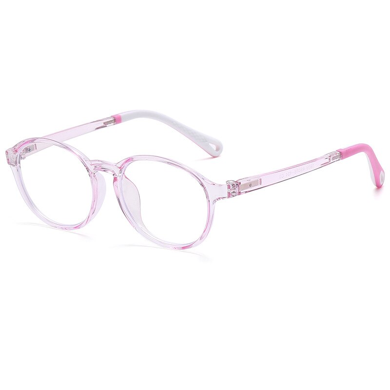 Børns flade spejl anti blåt lys briller computer børn briller ramme pige dreng childrentr 90 silikone beskyttelsesbriller: C