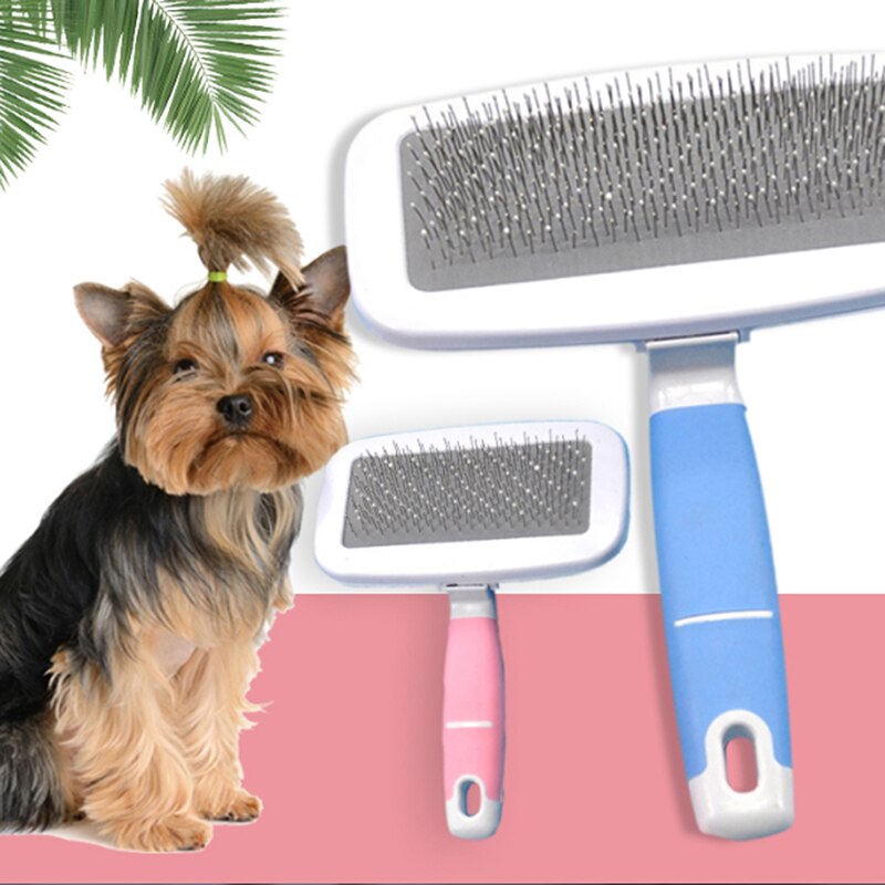 Peine con púas para pelo muerto para perro cachorro gatito cepillo de pelo de limpieza rápida peines para mascotas