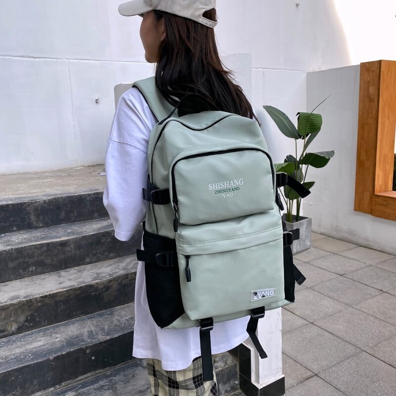 -Trend Männer Und Frauen Schule Taschen Schüler Freizeit Große-kapazität Rucksack Nylon Wasserdichte Anti-diebstahl Reise Rucksäcke