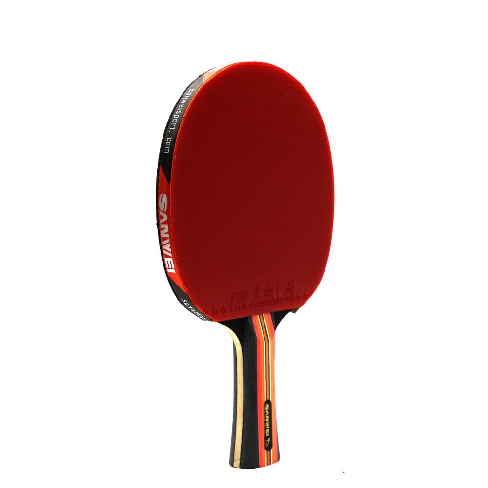 Sanwei Star Level Table Tennis Racket With Double Face Pimples In Rubber ITTF Approved Ping Pong Bats