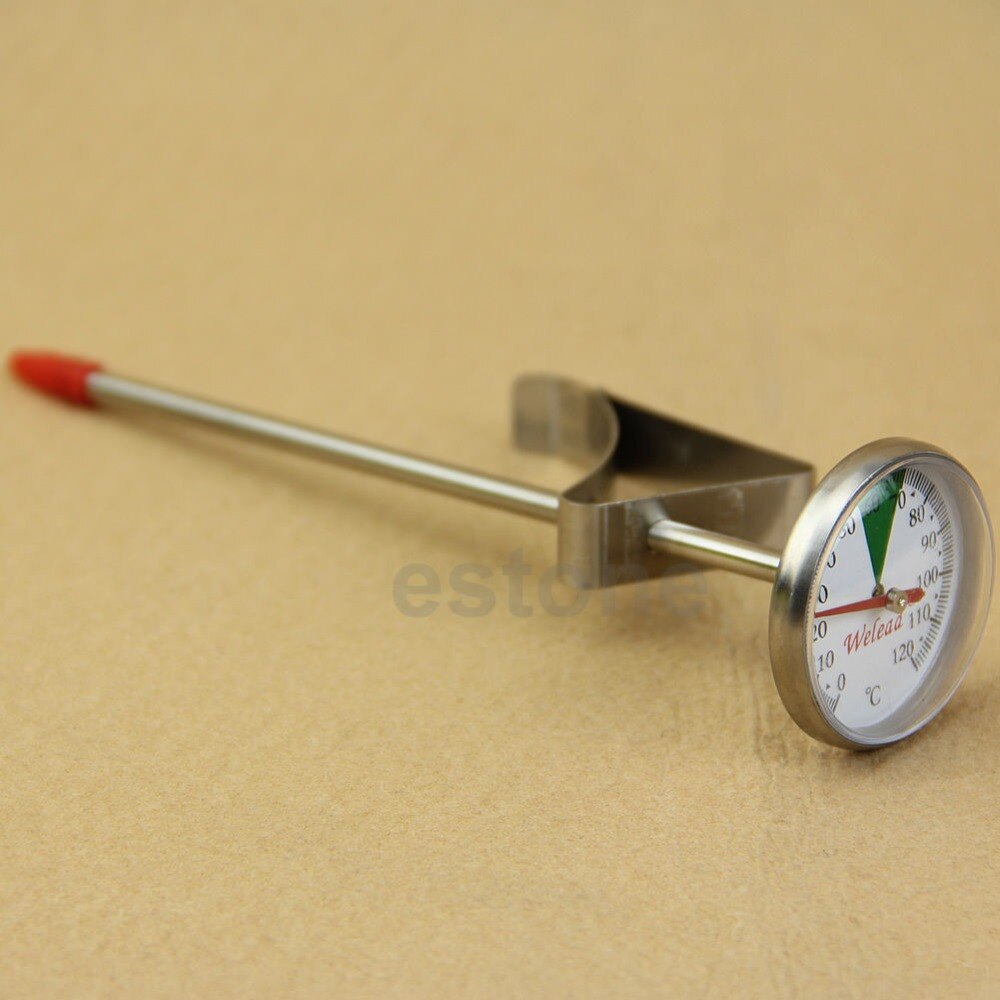 Termómetro de acero inoxidable para cocina, sonda para leche y café, lectura instantánea
