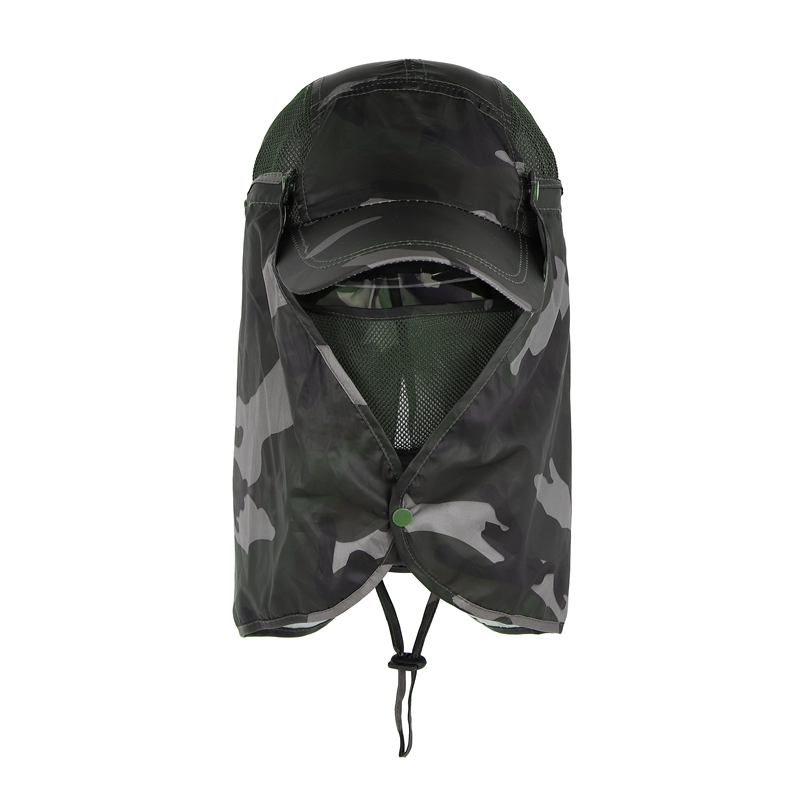 Aba larga Bucket Hat com Tampa Do Pescoço, Outdoor Proteção Solar Chapéus, Quick Dry, Verão Caps, Respirável, Caça, Pesca