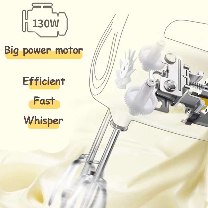 Electric Food Mixer 7 Speed Table Stand Cake Dough Mixer Handheld Egg Beater Blender Baking Whipping Cream Machine