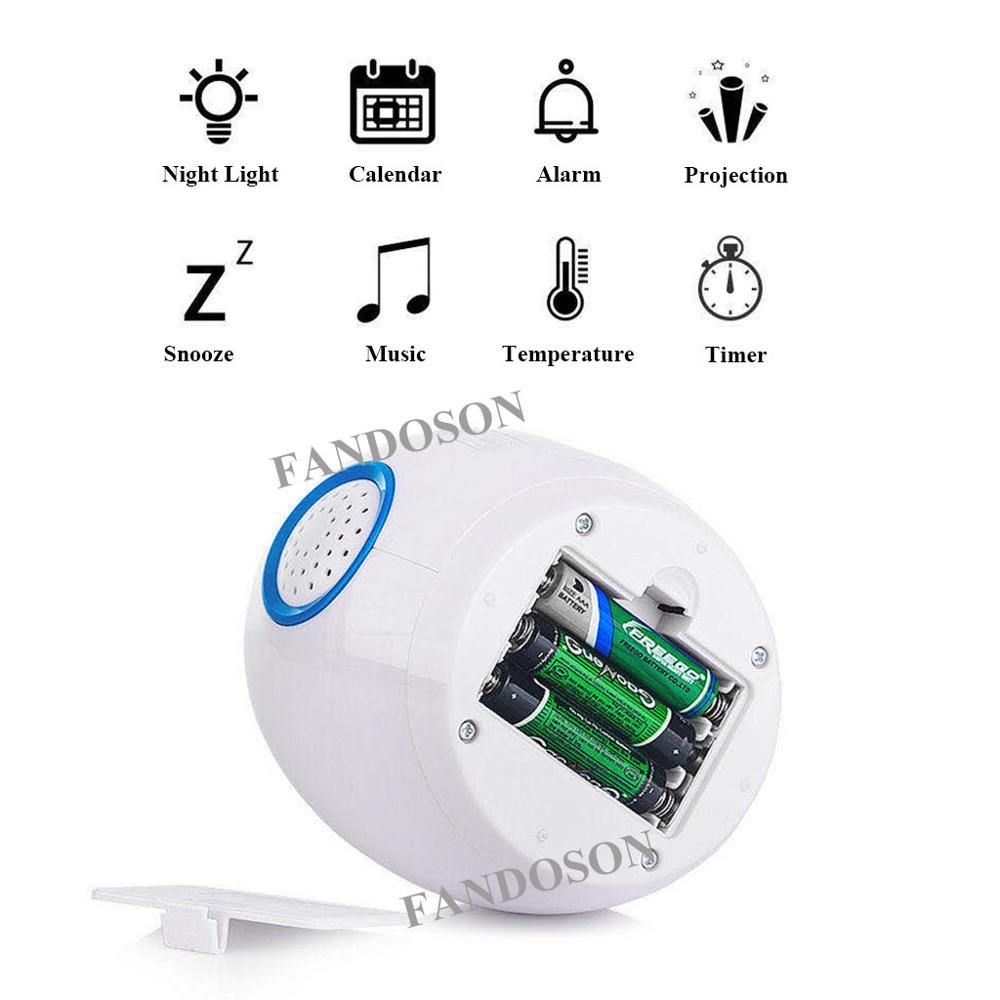 Led Digitale Kleurrijke Projectie Wekker Met Nachtlampje Ster Lamp Voor Baby Kamer Kinderen Nachtlampje Xmas