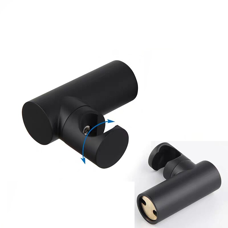 Matte Hand-held Shower Head Bracket Shower Bracket Wall-mounted Hand-held Sprayer Solid Brass Fittings Connector Elbow Device