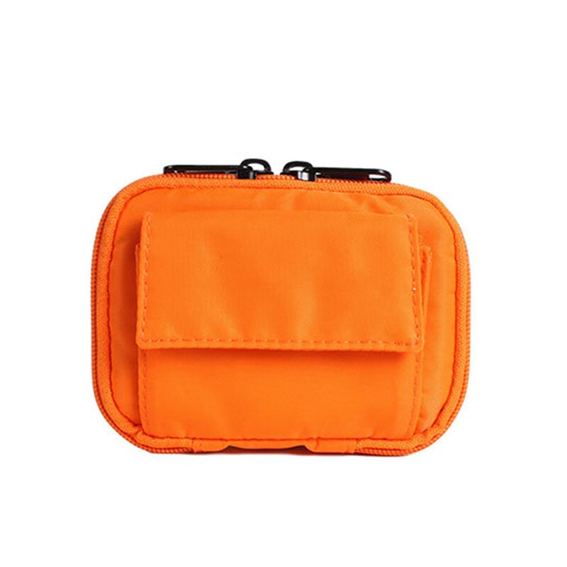 Japanse En Koreaanse Mannen Portefeuilles Trends Nylon Doek Korte Portemonnee Casual Student Portefeuilles Jeugd Purse Mini Portemonnees: B style orange