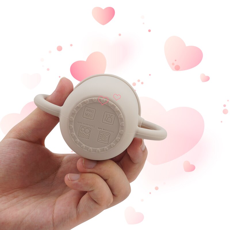 Tasse à champignon en Silicone pour enfants, avec paille, à Double poignée, isolation thermique, en Silicone souple, facile à nettoyer