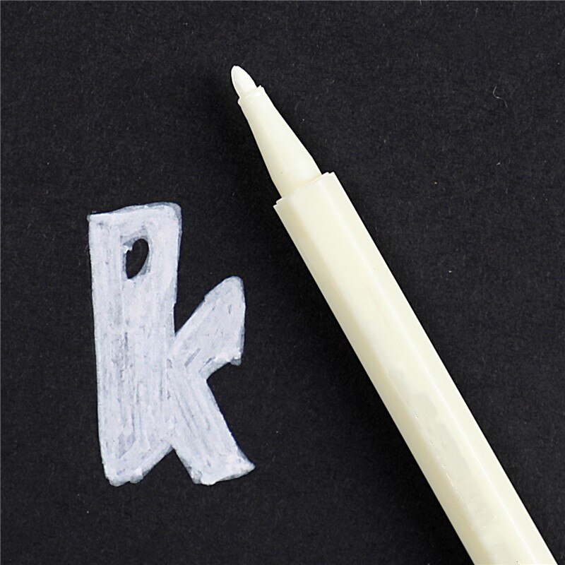 Bricolage eau craie stylo aquarelle Gel stylo pour tableau noir marqueur stylo pour l'album Photo de mariage Scrapbooking Gel stylos papeterie: White