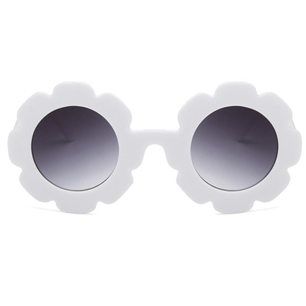 Leuke Speelgoed Kids Zomer Zonnebloem Zonnebril Anti-Uv Bescherming Reflecterende Zonnebril Kids 5 Kleuren Frame Zonnebril: WHITE