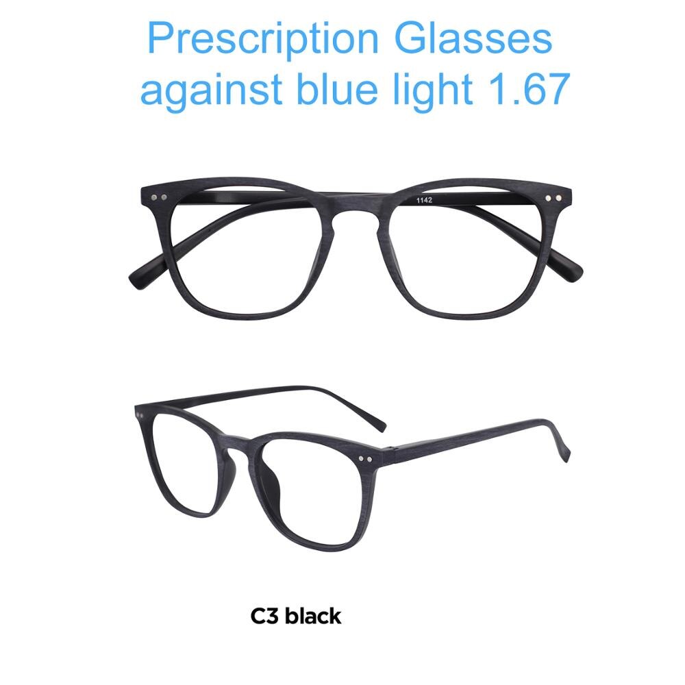 Occi óculos de luz anti-azul computador clássico gaming glass unissex óculos redondos quadros óculos ópticos óculos de proteção do olho quadro: C3 Black 1.67