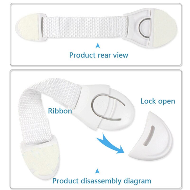 5 piezas/cerradura de seguridad para el cuidado de la seguridad del bebé, cierre de plástico con cajón de bebé, puerta, armario, inodoro de armario