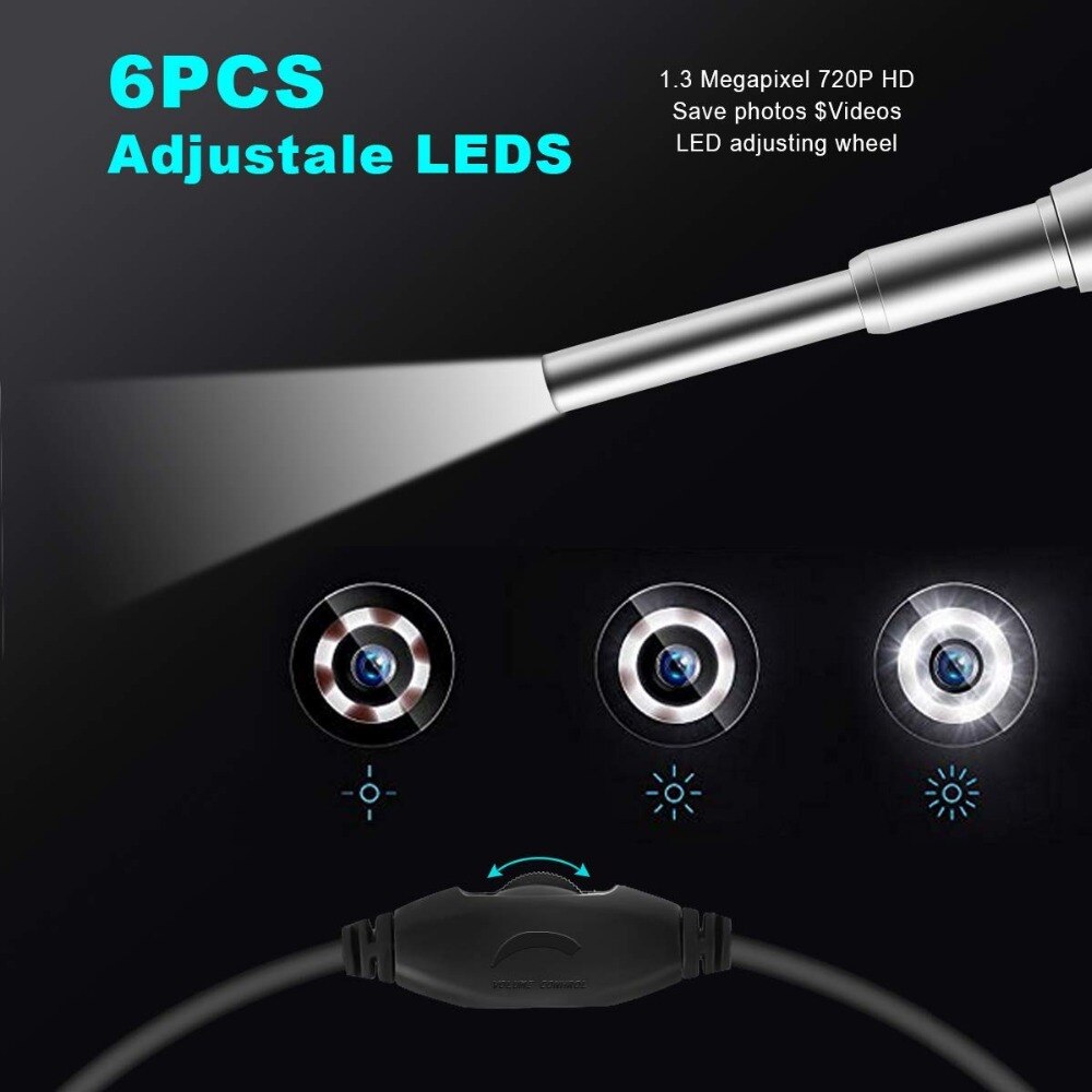 3.9mm lentille Android Endoscope caméra visuelle oreille cuillère pour adultes enfants peau saine élargissement des pores examen Endoscope