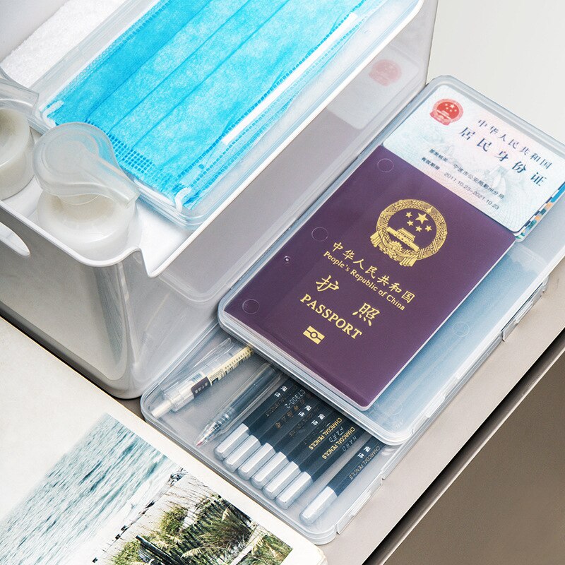 Transparent Plastic Boxes Playing Card Container Plastic Storage Case Mask Box Card Pack Business Card Finishing Box Storage Box