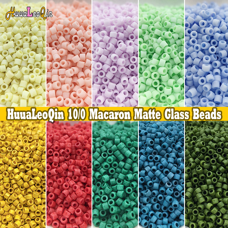 365 pièces 2mm japon couleur mate perles de verre 10/0 givré perles d'espacement en vrac pour la fabrication de bijoux breloques à assembler soi-même accessoires de couture