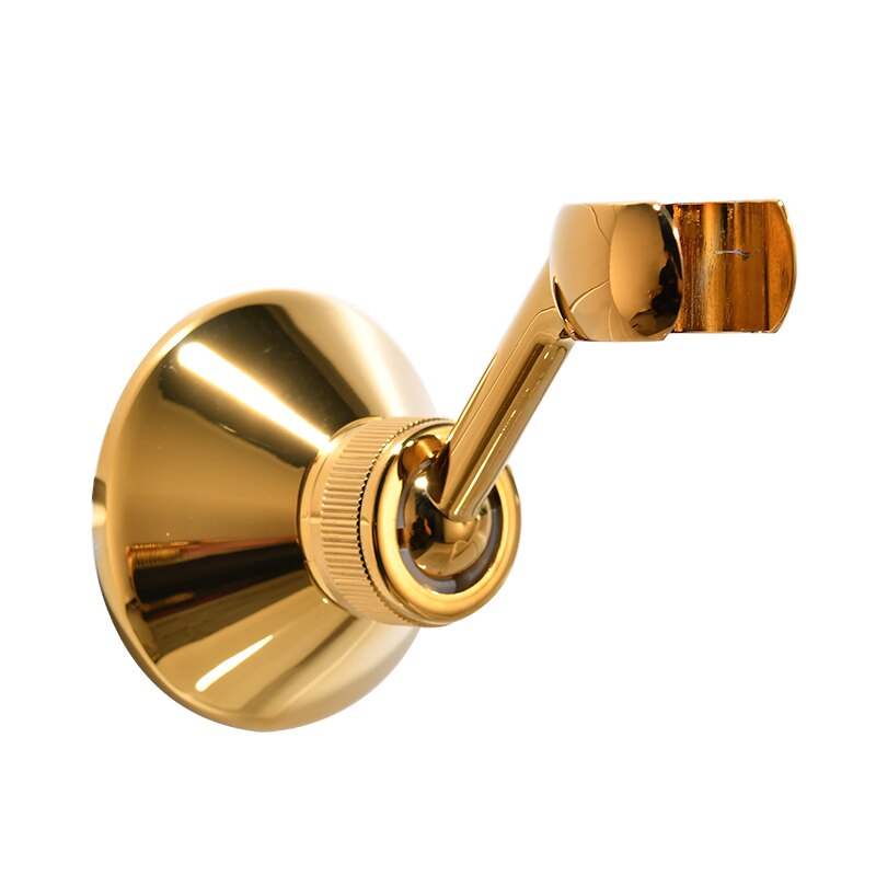 Support Hand Shower Stand Held Wall Mounted Round Shower Head Holder Golden Colors / Antique Brass Bracket Universal Adjustable: Gold