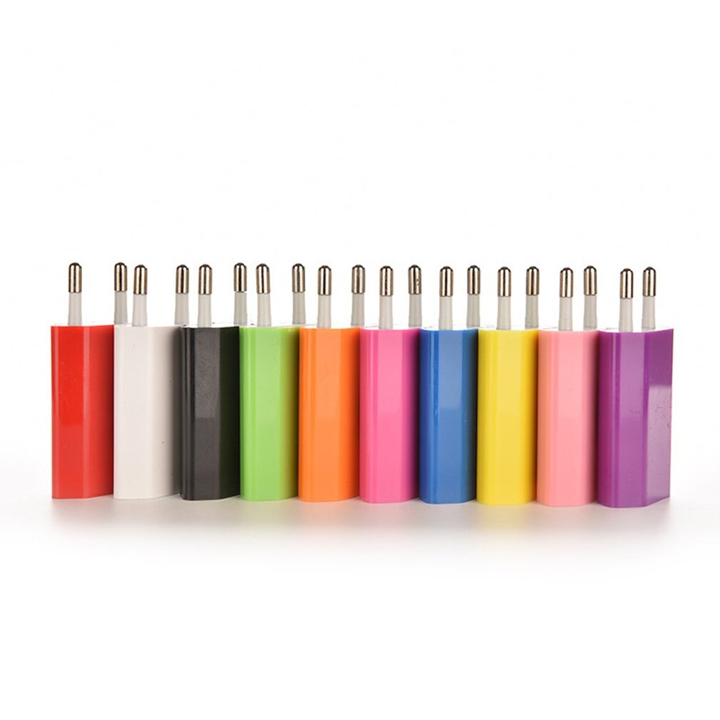 Usb vegglader lader adapter 5v 500ma enkel usb port hurtiglader stikkontakt kube for iphone for android telefon