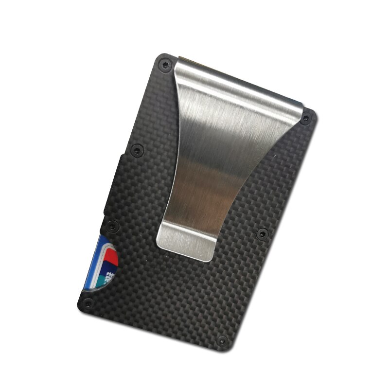 Carbon fiber wallet, metal wallet, wallet, bank card holder, carbon fiber RFID card holder: plain matte