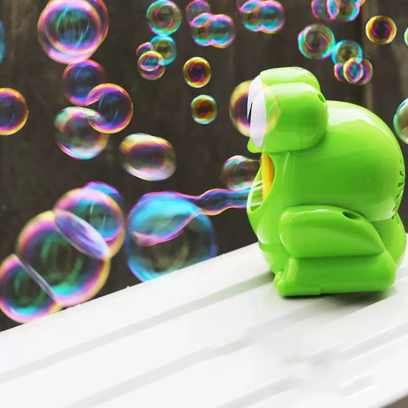 Niedliche Frosch-Automatische Seifenblasenmaschine Seifenblasenpistole für Draußen freundlicher-Spielzeug Juguetes Brinquedos