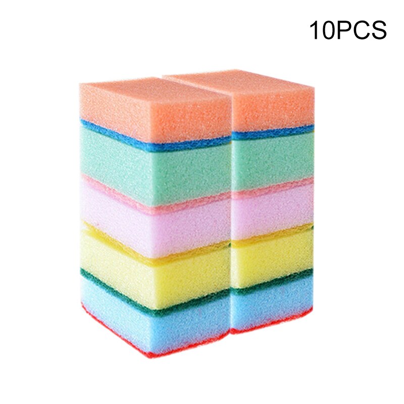 1/10pcs Dishwashing Sponge Washing Scourer Home Dishwasher Cleaning Universal Sponge Brush Kitchen Cleaning Tools Garden Cocina: 10pcs