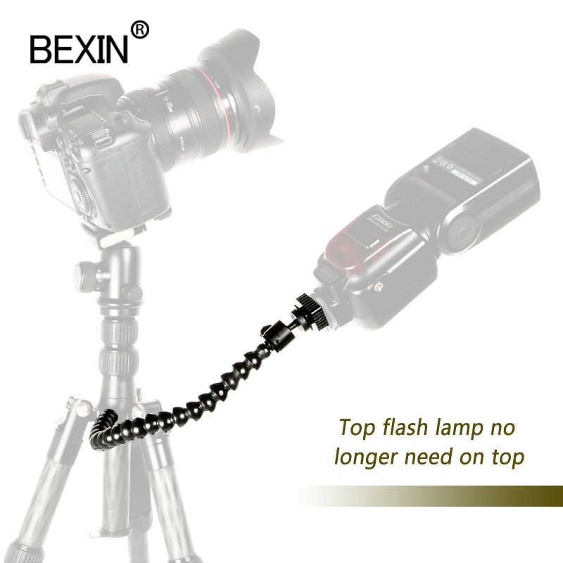 Flexible arm Bracket Bendable Flash Light Stand dslr camera Flash Bracket adapter mount shoe flash Holder for Flash LED Ligh