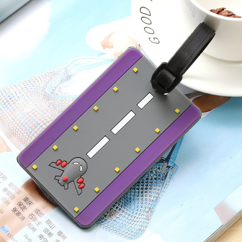 Luggage&bags Accessories Cute Novelty Rubber Funky Travel ID Addres Holder Label Straps Suitcase Luggage Tags: purple