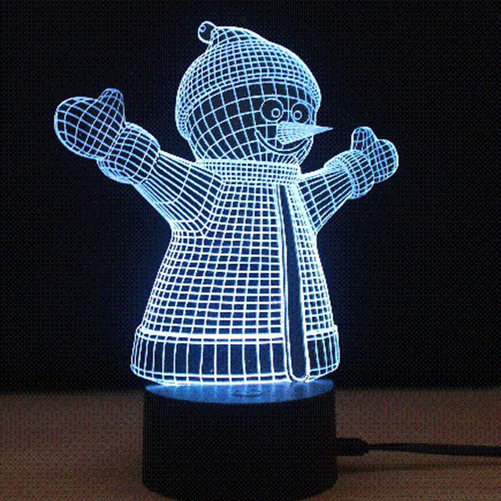 10Pcs 3D Led Lamp Base Acryl Nachtlampje Basis Led Usb Touch Afstandsbediening 7 Kleur-Passen Led lampvoet Verlichting Accessoires