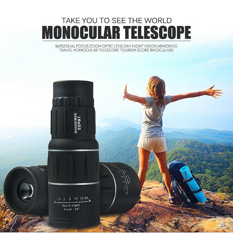 Monocular Telescope 16x52 HD Waterproof Anti-dust Shockproof Telescopes for Outdoor JHP-Best