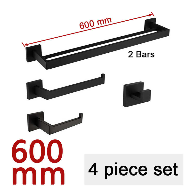 Matte Black Bathroom Hardware 304 Stainless Steel Towel Rack Toilet Paper Holder Liquid Soap Holder Towel Bar Toilet Accessories