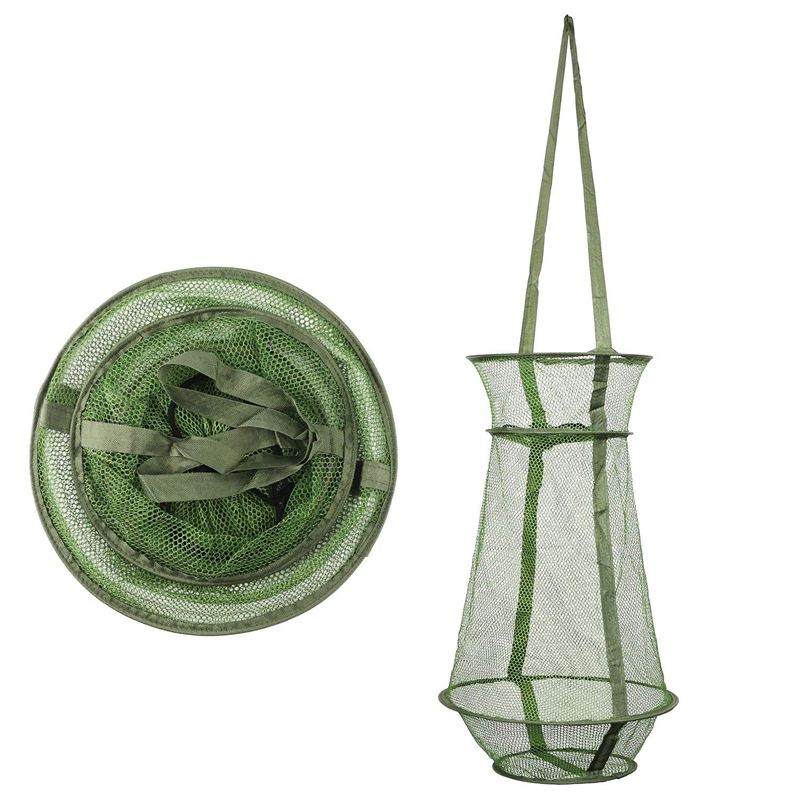 Fishing Net Mesh Fish Trap Collapsible Fish Cage/Fishing Keep Net/Fishing Basket for Keeping Lures Crayfish Crab Fishes Smelt Mi: Default Title