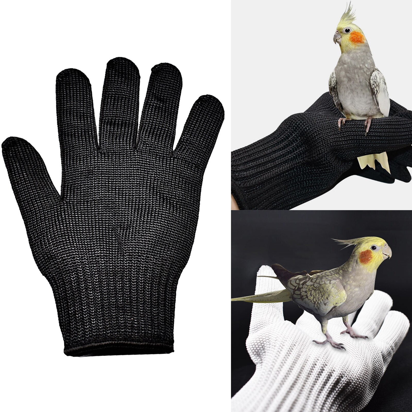 Guantes antimordeduras de entrenamiento para pájaros y loros, guantes protectores de alambre de acero para masticar, manejo de animales pequeños, accesorios para periquitos