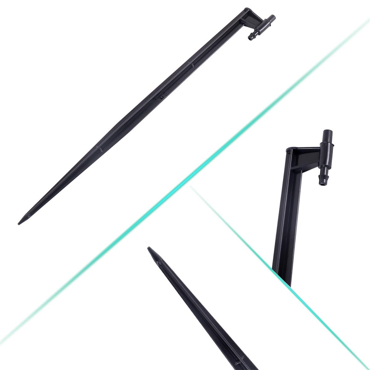 Length 30cm Spiked Spray Nozzle Bracket Rod 6mm Interface To 4/7mm Hose Barb Sprayer Head Holder Garden Irrigation Tool 5/50Pcs