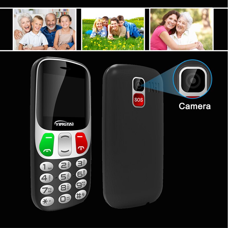 Telefones celulares virtuais da barra do teclado da tela grande de yingtai/tecla melhores do que o telefone móvel sênior 1000 mah 2.4 "de nokia para idosos fm