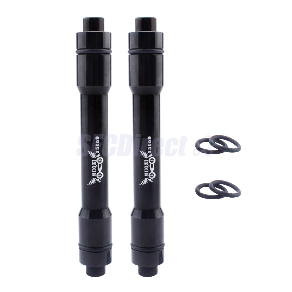 2Pcs Bicycle Front Wheel Thru Axle Adapter 15mm Adapter 9mm QR Skewers Bicycle Quick Release for MTB Mountain Bike Front Hub