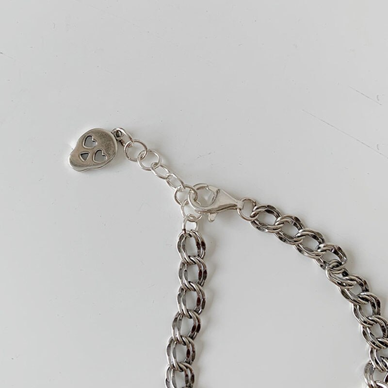 Foxanry 925 Sterling Zilveren Armband Accessoires Trendy Elegante Vintage Creatieve Portret Hanger Pin Sieraden Voor Vrouwen