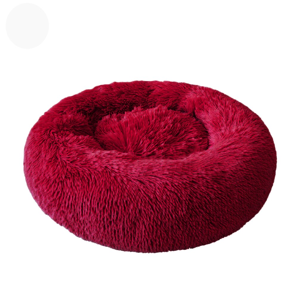 Ronde Hond Bed lange pluche Hond Kennel Wasbare Kat Huis Zachte Katoen Matten Sofa Voor kleine grote Hond Chihuahua Hond mand huisdier bed: B-1 / 45cm