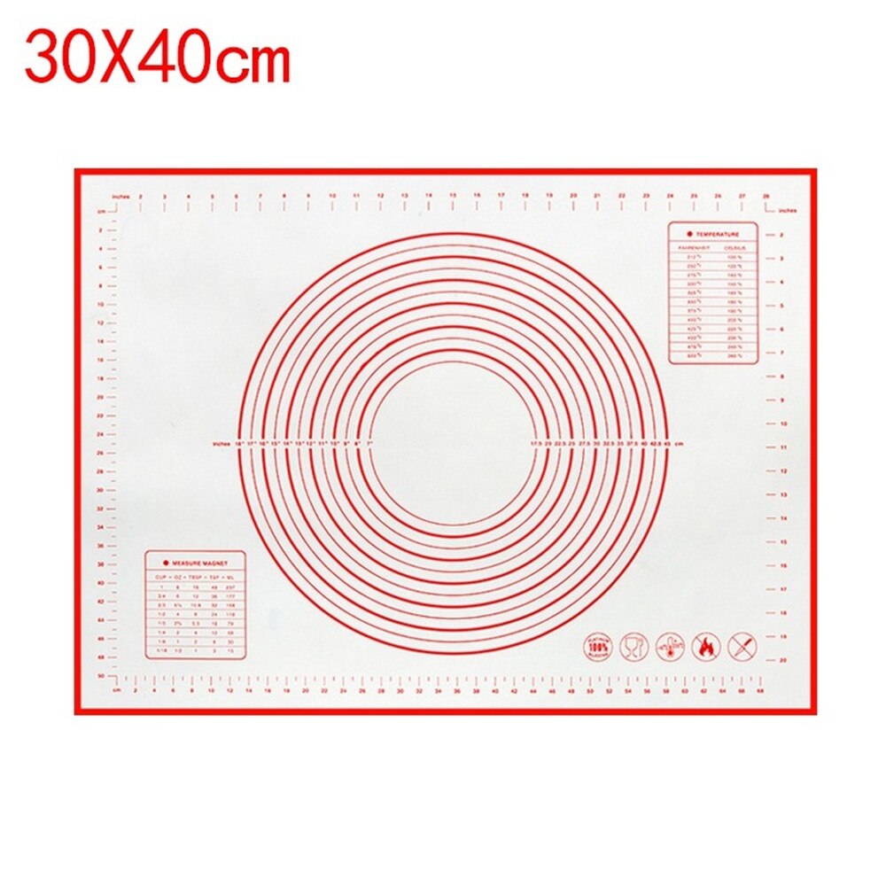 Siliconen Bakken Mat Pad Bakplaat Pizza Deeg Maker Gebak Keuken Gadgets Non-stick Rolling Deeg Mat Koken Gereedschap bakvormen: 4