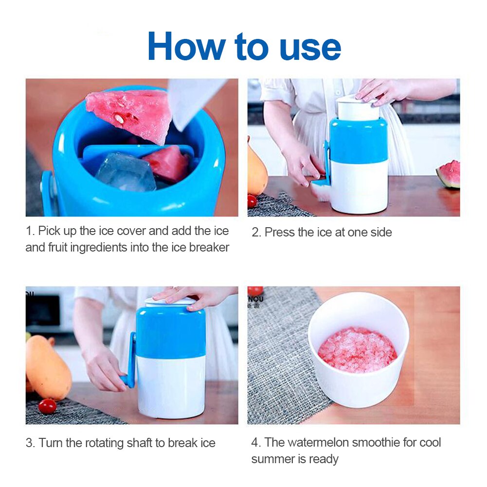 Ręczna kruszarka robić lodu korba ręczna mini rozdrabniacz robić lodu stożek śnieżny kociak DIY szlifierka robić lodów