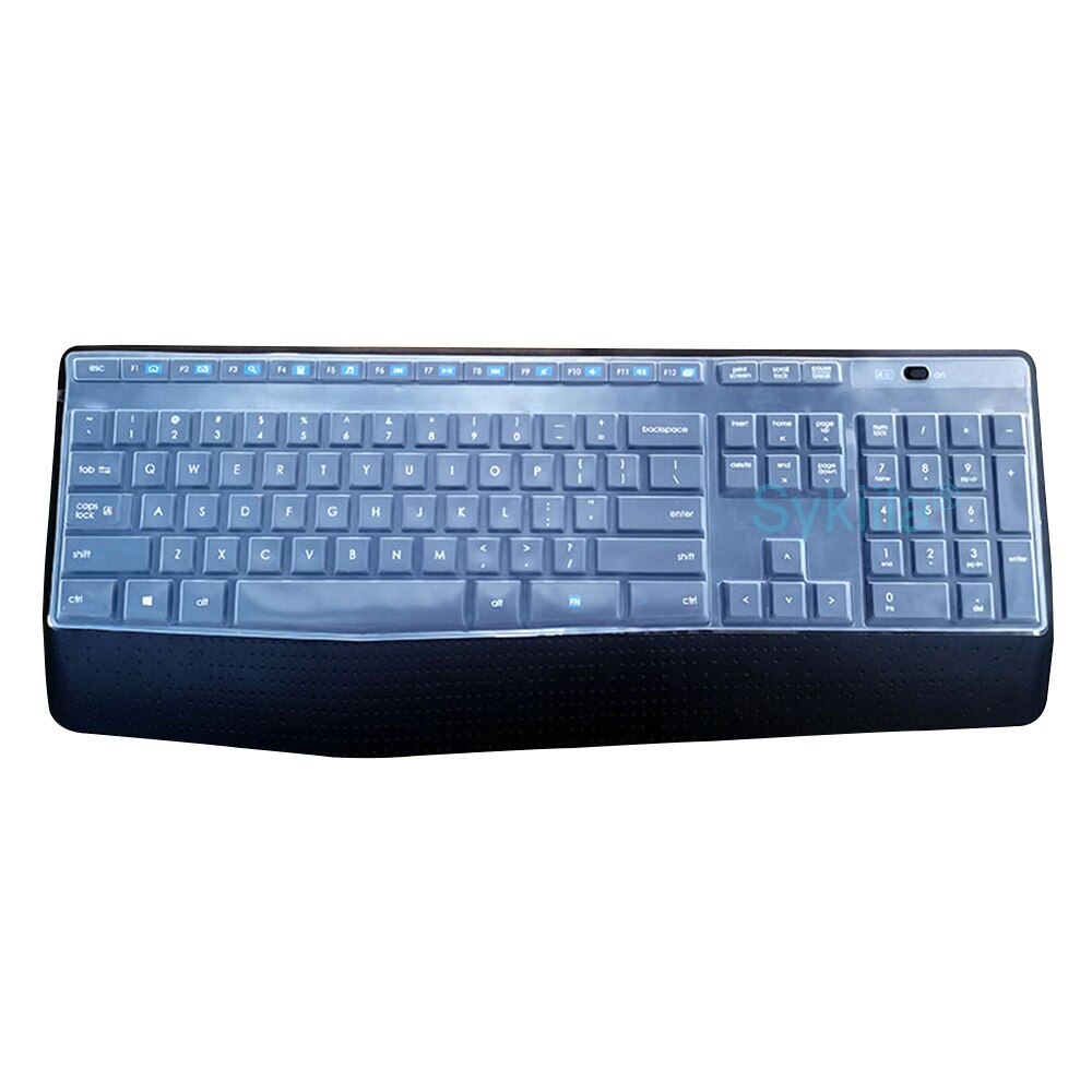 MK345 Keyboard Cover for Logitech K345 MK345 Protective Protector Skin Case Black Clear Silicone TPU Skin Computer