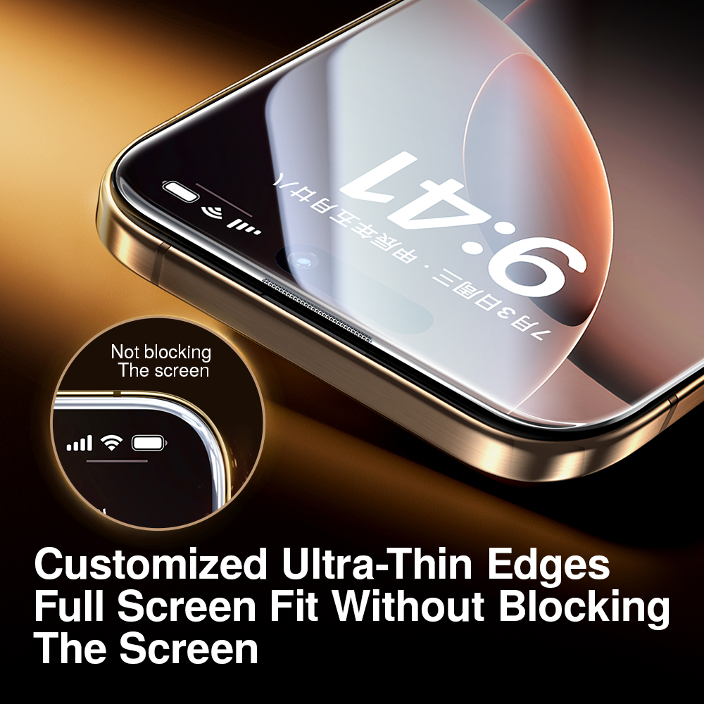 SmartDevil Protector de pantalla de cabina sin polvo para iPhone 16ProMax 16 15 HD Película de vidrio templado de privacidad con herramienta de fácil instalación