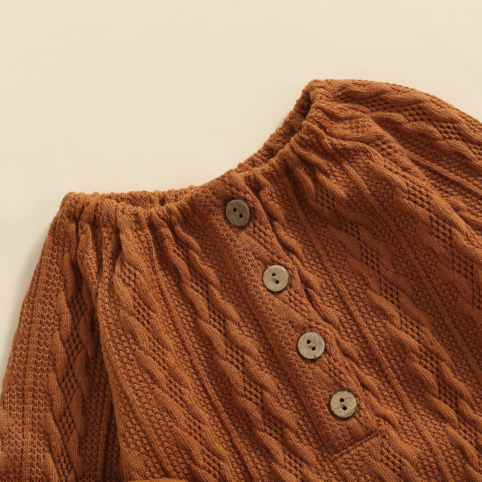 Herbstliche babykleidung für neugeborene, jungen und mädchen: einfarbiger strickbody aus baumwolle, langärmeliger Baby-Overall, süße babykleidung