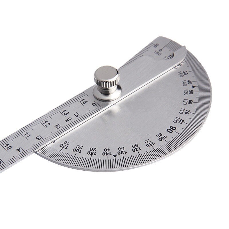 14cm Stainless Steel Bevel Protractor 180 Degree Semicircular Protractor Measuring Ruler for Father's Day DIY Tools Stationery