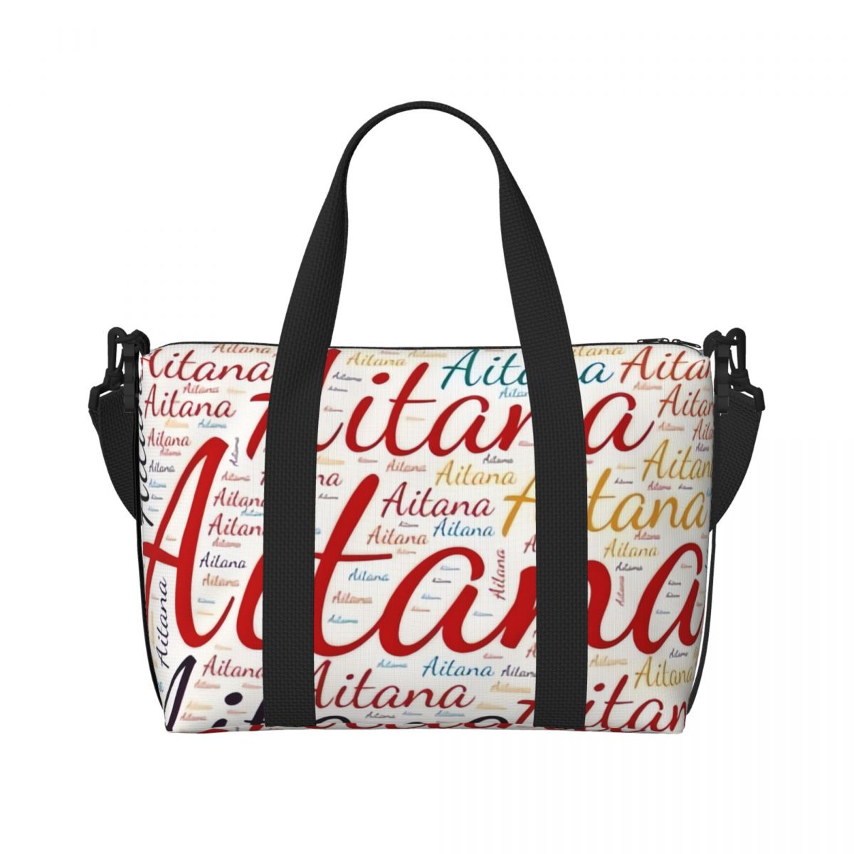 Brugerdefineret skønhed aitanas tote taske til kvinder stor kapacitet spansk sanger gym strand rejsetasker: Elfenben