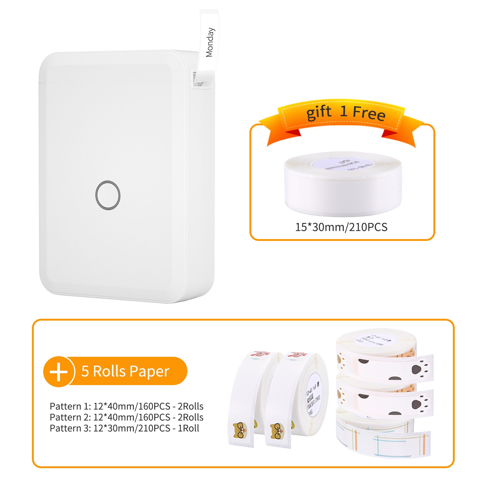 NIIMBOT D110 Label Printer Machine Mini Pocket Thermal Label Maker Printer All in One BT Connect Sticker Labeling Machine: set 4