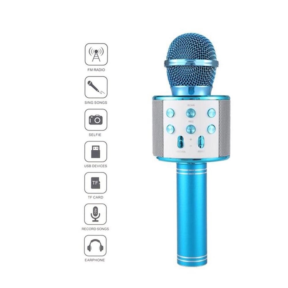 Wireless Microphone Karaoke Handheld Microphone Christmas Birthday Home Party Portable Bluetooth technology USB Mic Speaker