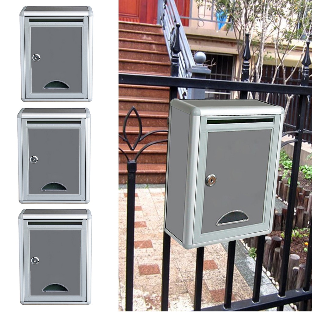 3/Pack Wall Mounted Mail Box with Retrieval Door Lock and Newspaper Compartment